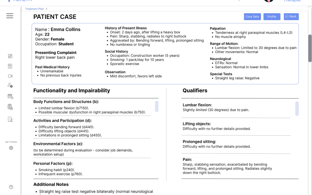 The Benefits of ICF-Based Case Reports and SOAP Notes in Physical Therapy