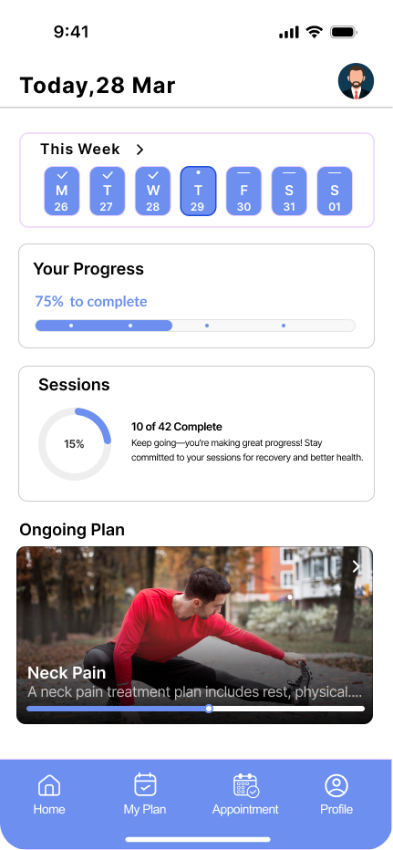 Hue Logics | Okta Health treatment_plan_mobile Hue Logics | Okta Health treatment_plan_mobile